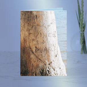 Unsere Liebe auf einem Baum Feiertagskarte