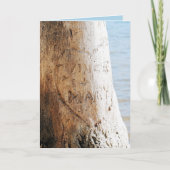 Unsere Liebe auf einem Baum Feiertagskarte (Vorderseite)