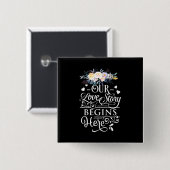 Unsere Liebe beginnt hier Button (Vorne & Hinten)
