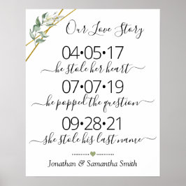 Unsere Liebe Bestes hausgemachtes Hochzeitstil Poster