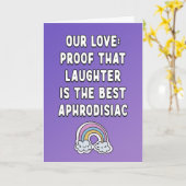 Unsere Liebe beweist, dass das Lachen das beste Ap Karte (Gelbe Blume)