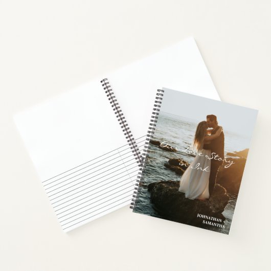 Unsere LIEBE, elegante Hochzeitfotografie, maßgesc Notizblock (Innenseite)