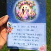 Unsere Liebe erreicht die Mondhochzeit Folieneinladung