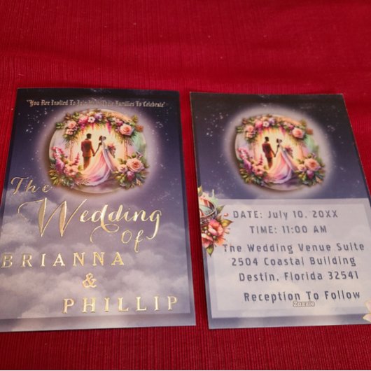 Unsere Liebe erreicht die Mondhochzeit Folieneinladung