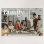 Unsere Liebe | Familienname Foto Jigsaw Puzzle<br><div class="desc">Sie suchen den perfekten Sake, den Sie als ganze Familie genießen können? Unser chic Familienname Rätsel ist der perfekte Weg, um diese Erinnerungen für immer zu schätzen. Elegante "Familie" in der modernen Typografie, und Ihre Wahl der Personalisierung. Die perfekte Aktivität um gemeinsam zu sein. Mit diesem modernen Puzzle können Sie...</div>