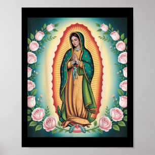 Unsere Liebe Frau De Guadalupe Sant Maria Rückseit Poster