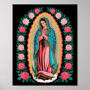 Unsere Liebe Frau De Guadalupe Sant Maria Rückseit Poster