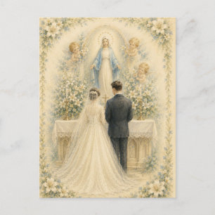 Unsere Liebe Frau der Gnade Katholische Hochzeitss Postkarte