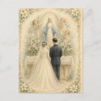 Unsere Liebe Frau der Gnade Katholische Hochzeitss Postkarte