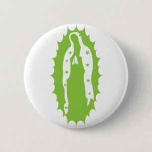 Unsere Liebe Frau Guadalupe Moderne hellgrüne Button
