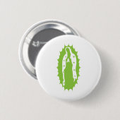 Unsere Liebe Frau Guadalupe Moderne hellgrüne Button (Vorne & Hinten)