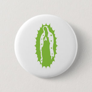 Unsere Liebe Frau Guadalupe Moderne hellgrüne Button