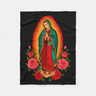 Unsere Liebe Frau Virgen De Guadalupe Heilige Jung Fleecedecke