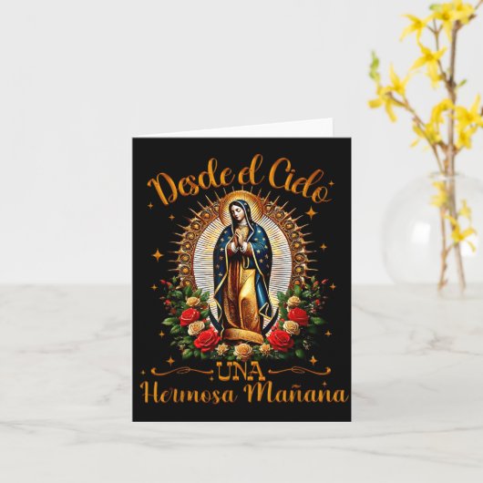 Unsere Liebe Frau Virgen De Guadalupe Heilige Jung Karte (Gelbe Blume)