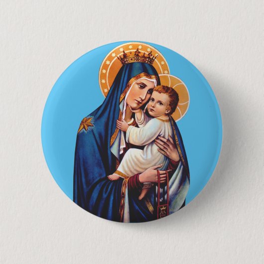 Unsere Liebe Frau vom Karmel Devotionalkunst Button (Vorderseite)