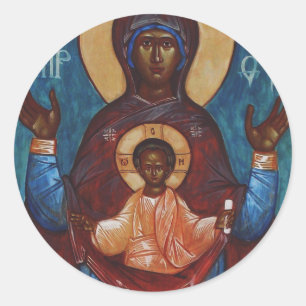 Unsere Liebe Frau vom Zeichen Runder Aufkleber