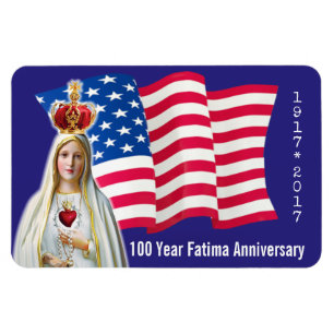 Unsere Liebe Frau von Fatima USA FLAGGE 100-JAHRES Magnet