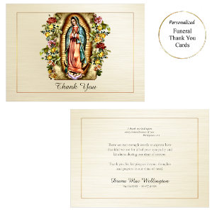 Unsere Liebe Frau von Guadalupe Helle Blumen Traue Dankeskarte