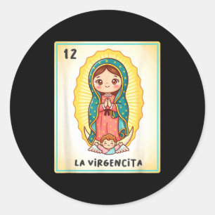 Unsere Liebe Frau von Guadalupe La Virgencita Mexi Runder Aufkleber