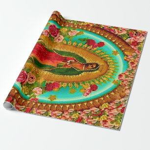 Unsere Liebe Frau von Guadalupe Mexikanische Heili Geschenkpapier
