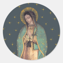 Unsere Liebe Frau von Guadalupe runde Aufkleberbög