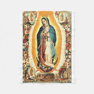 Unsere Liebe Frau von Guadalupe Strahlende Kunst Fleecedecke