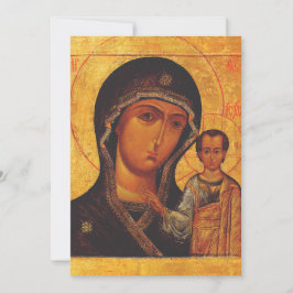 Unsere Liebe Frau von Kasan Orthodoxe Ikone Einladung