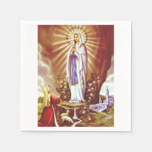 Unsere Liebe Frau von Lourdes Serviette