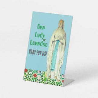 Unsere Liebe Frau von Lourdes Sockelschild
