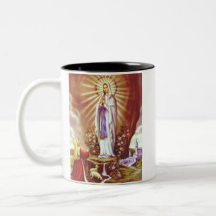 Unsere Liebe Frau von Lourdes Zweifarbige Tasse