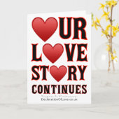 Unsere Liebe-Geschichte geht weiter Karte (Gelbe Blume)