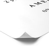 Unsere Liebe Geschichte Gold Imitate Hochzeitsterm Poster (Ecke)