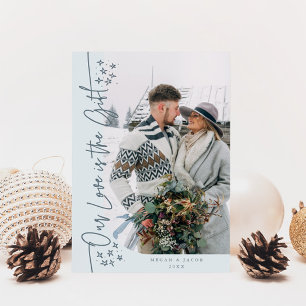 Unsere Liebe gift Weihnachten, das neue Foto Icy B Feiertagskarte