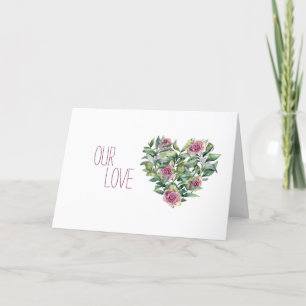 Unsere Liebe Herzblut Valentinstag Feiertagskarte