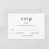 Unsere Liebe Hochzeit RSVP Card bestellbare Farbe Dankeskarte (Vorne/Hinten)