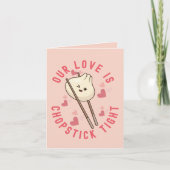 Unsere Liebe ist Chopstick - Niedlicher Feinschmec Karte (Vorderseite)