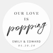 Unsere Liebe ist das Poppen der Popcorn-Gastgesche Runder Aufkleber (Vorderseite)