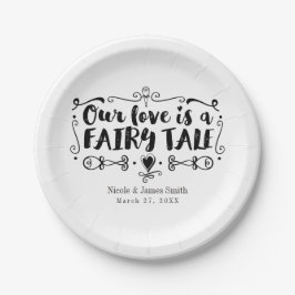 UNSERE LIEBE IST EIN FAIRE TALE Custom Wedding Emp Pappteller