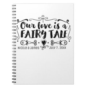 UNSERE LIEBE IST EIN FAIRE TALE Custom Wedding Gäs Notizblock