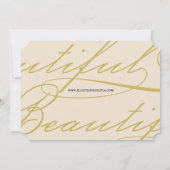 Unsere Liebe ist ein wunderschönes modernes Romant Save The Date (Rückseite)