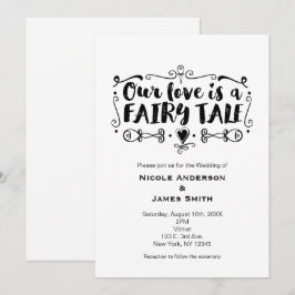 UNSERE LIEBE IST EINE FAIRE TALE Custom Wedding Ei Einladung