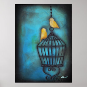 Unsere Liebe ist freie Vögel Poster