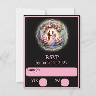 Unsere Liebe ist heller als der Mond RSVP Karte