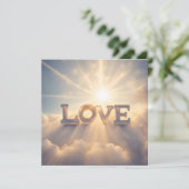 Unsere Liebe ist himmlisch gesendet Feiertagskarte (Stehend Vorderseite)