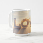 Unsere Liebe ist himmlisch gesendet Kaffeetasse (Vorderseite Links)