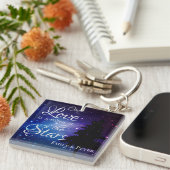 Unsere Liebe ist im Sternennachthimmelnamen geschr Schlüsselanhänger (Vorderseite rechts)