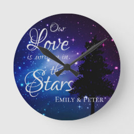 Unsere Liebe ist in "Stars Night Stars Name" gesch Runde Wanduhr