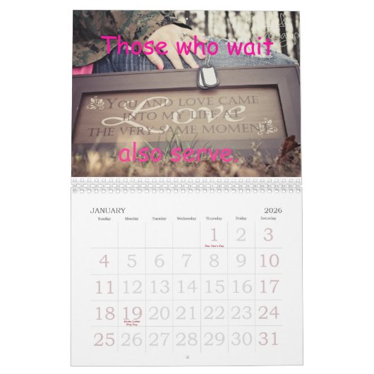 Unsere Liebe ist militärischer starker Kalender (Jan 2026)