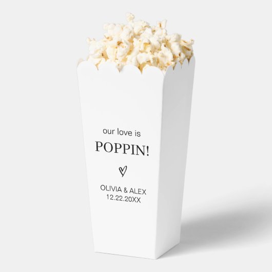 Unsere Liebe ist Poppin Custom Popcorn Gefallen Ho Geschenkschachtel (Geplatzt)