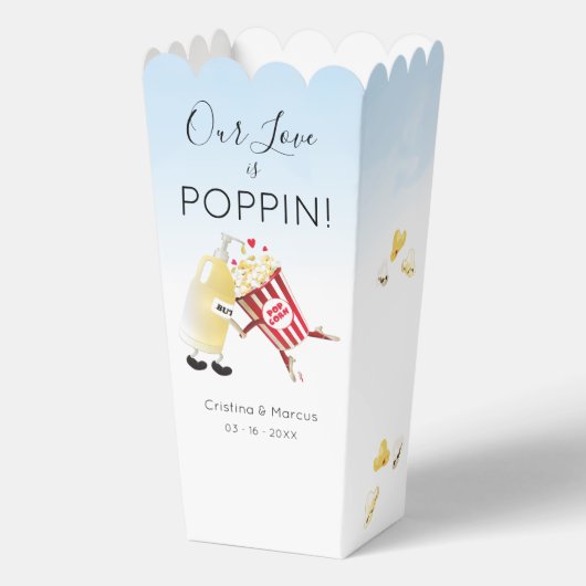 Unsere Liebe ist Poppin Popcorn Geschenkschachtel (Vorderseite)